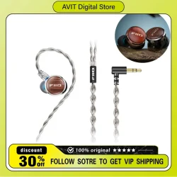 Fiio Fp3 14.5mm in-ear Planar Wired Headphones HIFI 0.78mm Earplugs Rosewood/Walnut Headphone Cover Comfortable Earphone