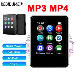 1.8inch Touch Screen MP3 Music Player Portable HIFI MP4 Player Bluetooth 5.0 HIFI Sound for E-book FM Radio Recording Video Play